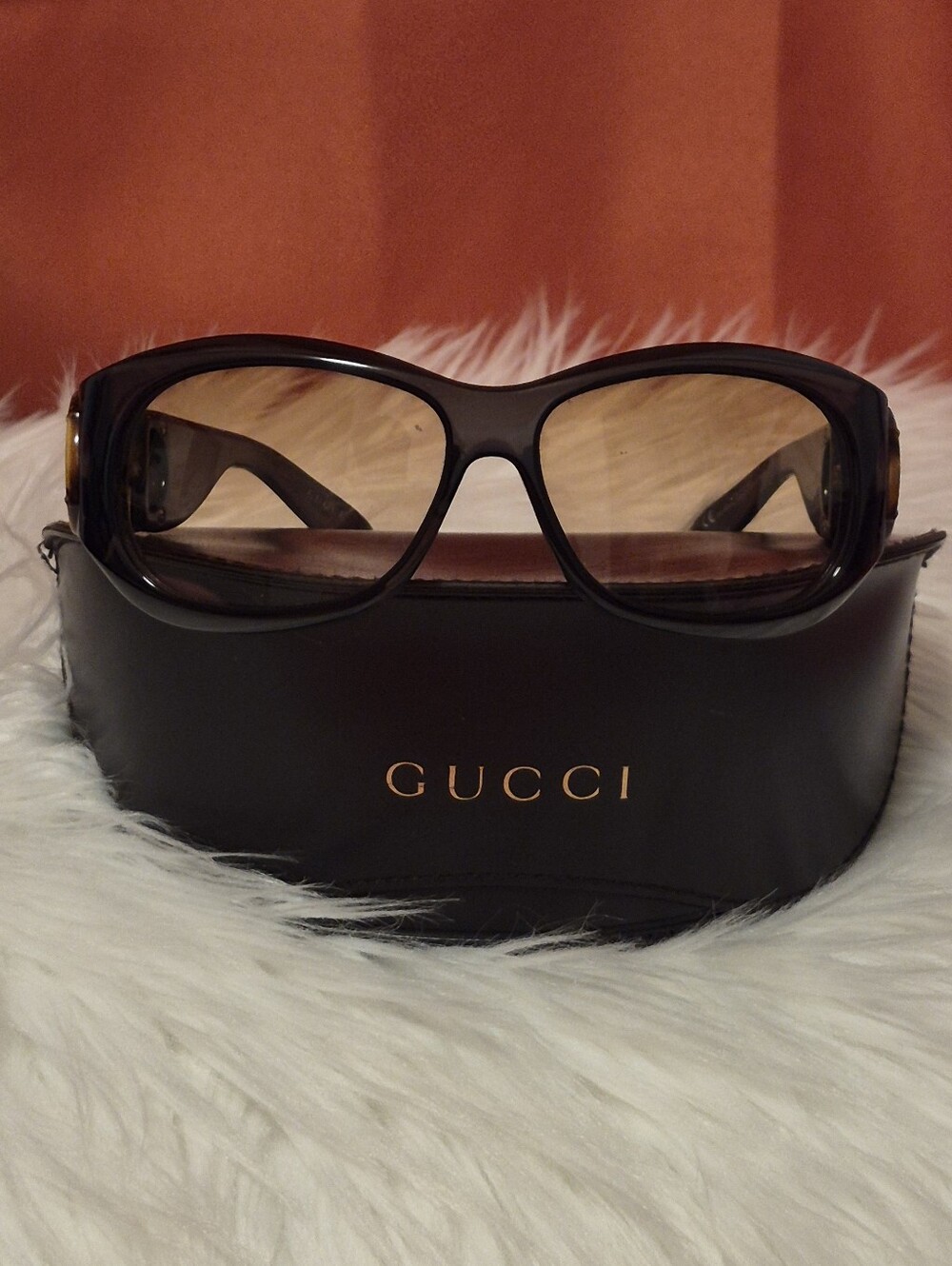 Gucci Women's Brown Gradient Oversized Sunglasses